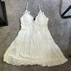 White Lace Dress with spaghetti straps